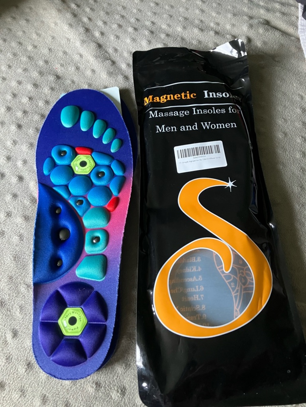 Magnetic Massage Insoles - Multicolor Acupressure Foot Inserts